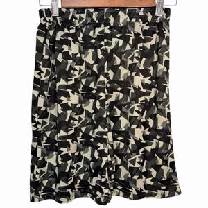 Victory Athletic Shorts Boys 10/12 Black Gray Geometric Camouflage Athleisure